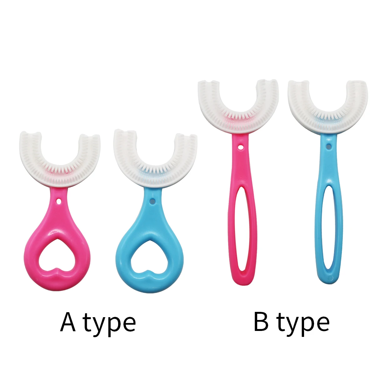 

360 Degrees kid's U shape Toothbrush Toddler Baby Children's Soft U-shaped Silicone Mousse