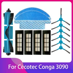 Compatible for Cecotec Conga 3090 Main Roller Side Brush Hepa Filter Mop Cloth Rag Robot Vacuum Cleaner Parts Accessories