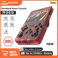 Consola de juegos portátil Retro R36S, sistema Linux, pantalla IPS de 3,5 pulgadas, reproductor de vídeo de bolsillo, 64GB, 128GB, juegos, regalo para niños