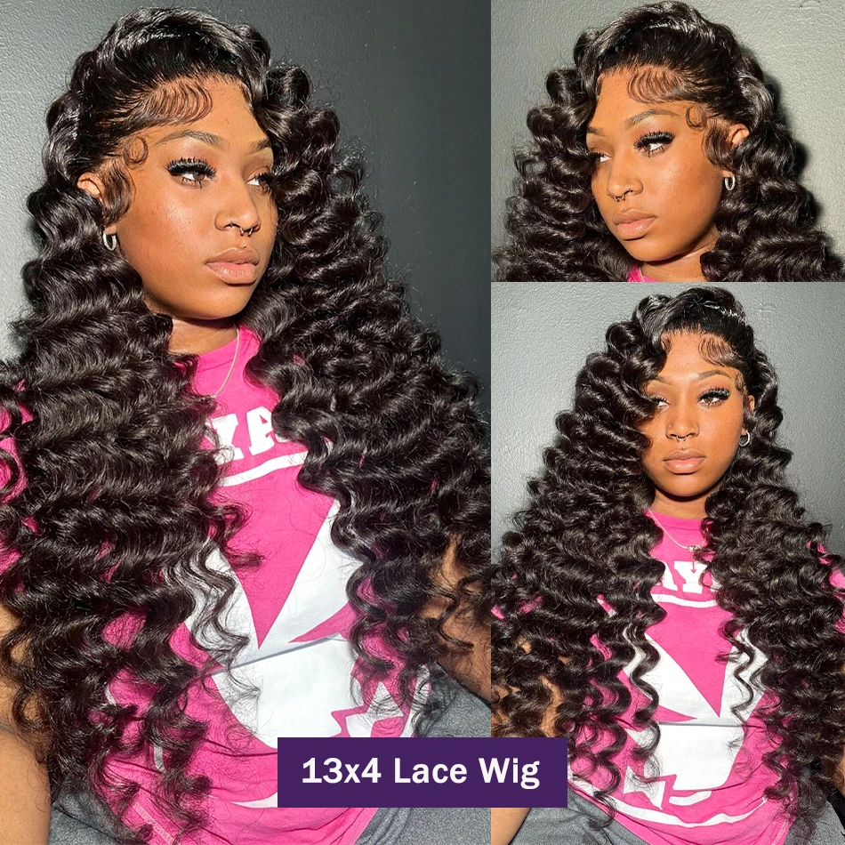 Wigirl 30 36 Inch Loose Wave 13x6 HD Transparent Lace Front Human Hair Wigs Pre-Plucked 13x4 Lace Frontal Wig 200% For Women