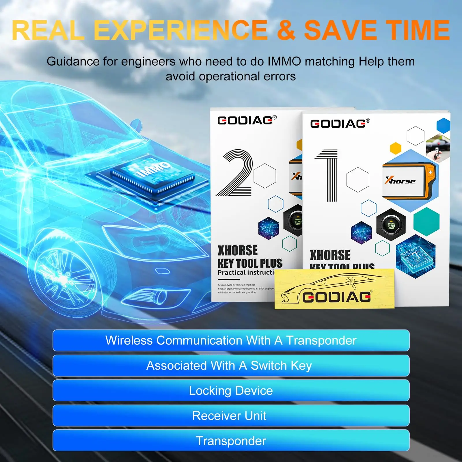 GODIAG Key Tool Plus Practical Guide 1&2 Books Instruction Book For Locksmith Vehicle Maintenance Engineer Car Key Program IMMO