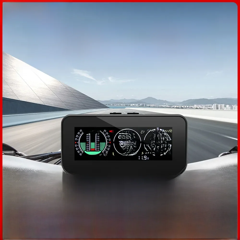 AD F3 HUD moto 3 en 1 moniteur de pression des pneus GPS compteur de vitesse tachymètre de vitesse du véhicule compteur de pente TPMS LCD jauge numérique