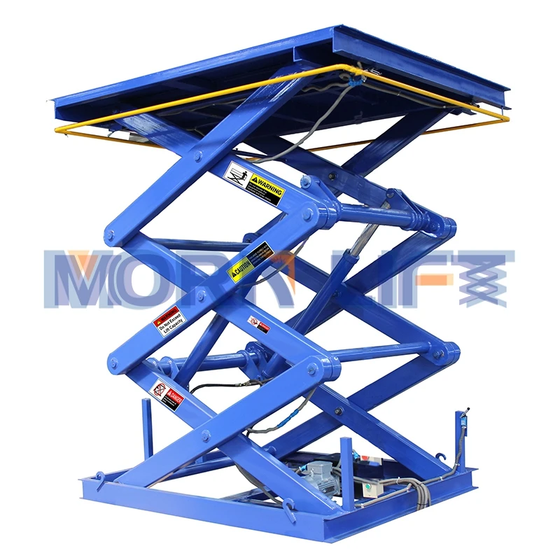 MORN 1000kg-5000kg Loading Dock Cargo Lift Warehouse Scissor Dock Lift Hydraulic Scissor Cargo Elevator With CE ISO