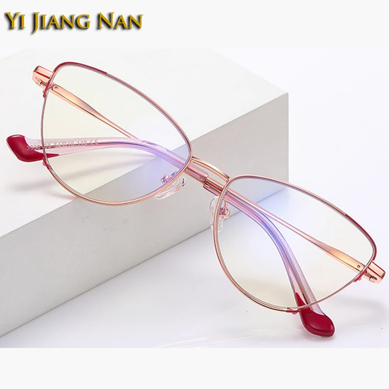 

Women Elegant Cat Eye Fashion Optical Glasses Frame Girls Prescription Eyeglasses Spectacles Spring Hinge Stylish Color Eyewear