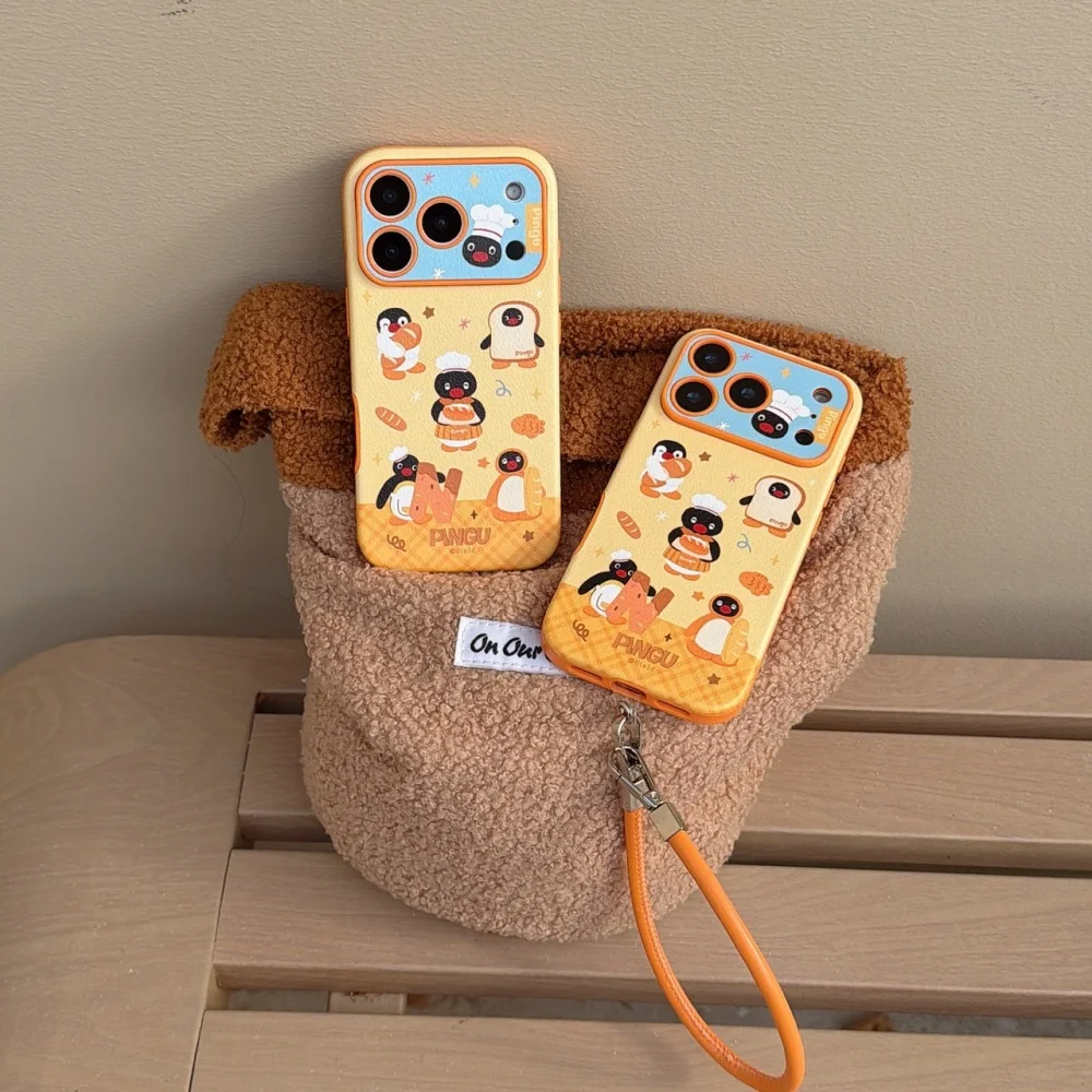 

Cute baker penguin phone case, suitable for iPhone 14/15/16/17 Pro Max, Fundans 17 Pro nice new shockproof protective case