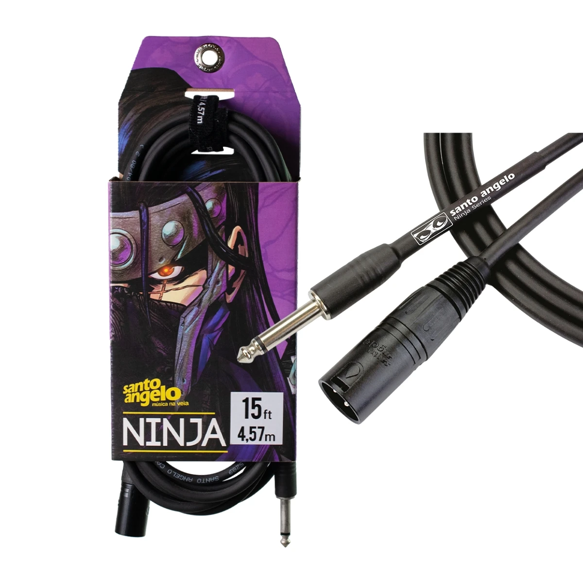 Cable For Santo Angelo Ninja Microphone P10 Xlr Nm 4.57 15ft