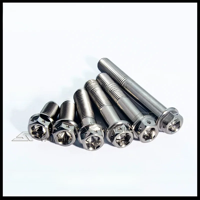 Titanium bout GR5 flenskop binnen en buiten zeskantkop M8 M10x20-90mm motorfiets omgebouwd bout reparatie vervanging scherm - afbeelding 2