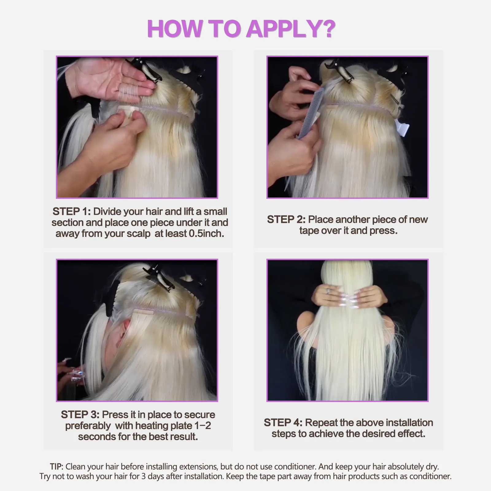 Sixstarhair Nastro nelle estensioni dei capelli Capelli umani 30G 20 pezzi 12 pollici 100% veri capelli umani Remy Estensioni dei capelli pre-incolate per le donne