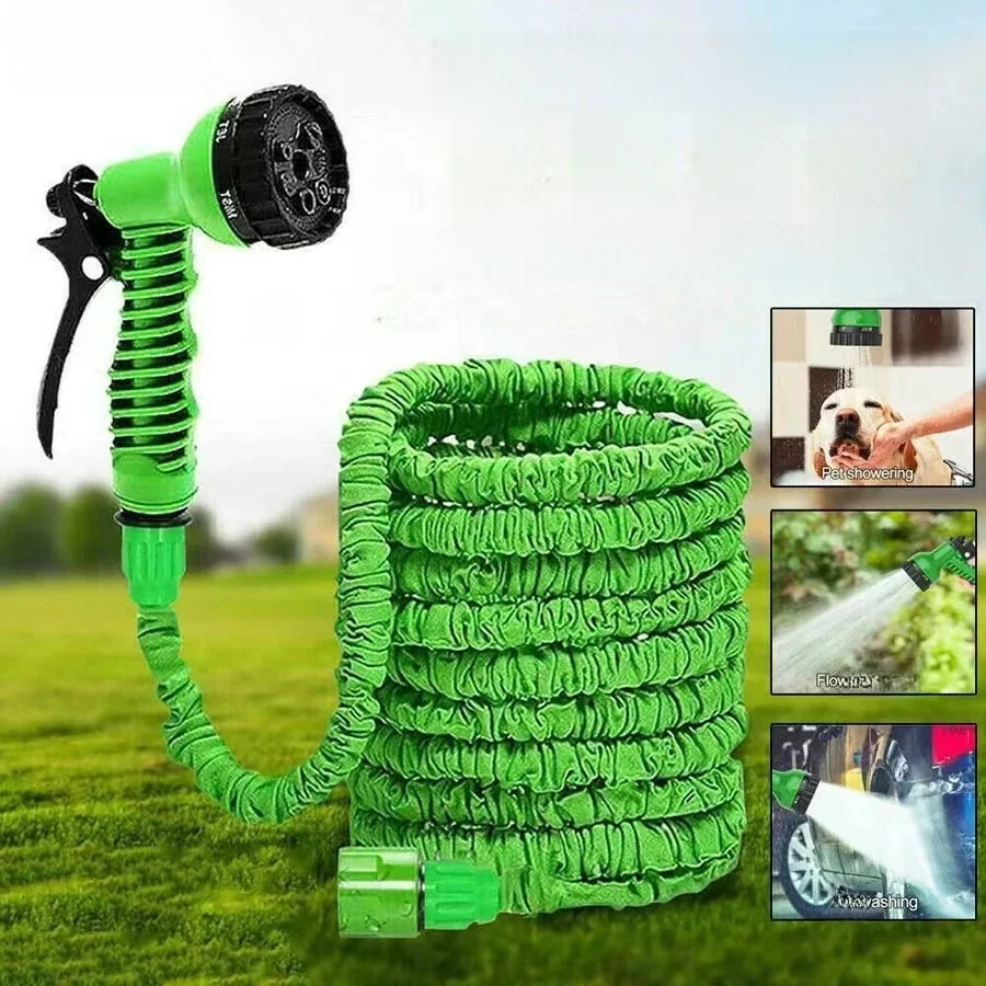 25FT-200FT Mangueira Mágica Expandível Design Leve Materiais Duráveis Pistola Com 7 Funções De Pulverização Ferramentas De Irrigação Para Jardim Em Casa Design De Conexão Inteligente Uso