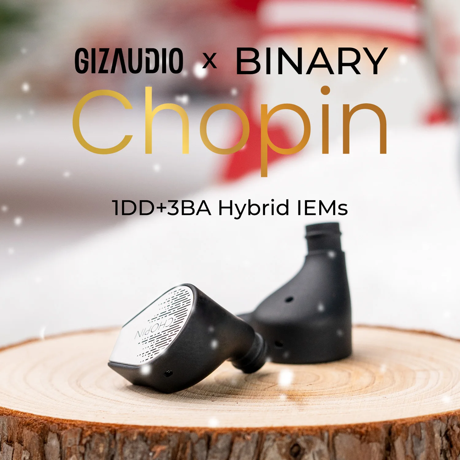 HiFiGo 바이너리 × 기자오디오 쇼핀 이어폰, 하이브리드 인이어 모니터, HiFi 오디오 애호가 헤드폰, 음악 이어버드, 하이브리드 IEM, 1DD + 3BA