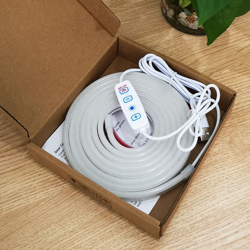 Tira de luz de relleno frontal LED USB, brillo ajustable, tira de luz de neón flexible, adecuada para luz de relleno en espejos de maquillaje.