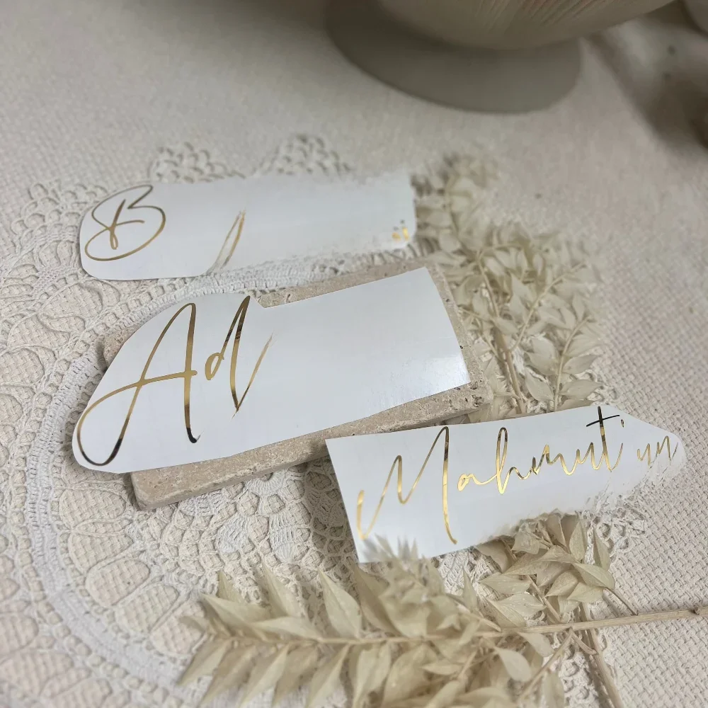 Spersonalizowane naklejki winylowe Naklejka Nazwa Damat Kahvesi napis Wedding Party Favors Bridal Party Souvenirs Baby Shower Decor — zdjęcie 2