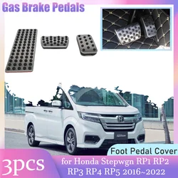 Car Gas Brake Pedals for Honda Stepwgn RP1 RP2 RP3 RP4 RP5 2016~2022 No Drilling Anti-Slip Alloy Footrest Pedal Cover Accessorie