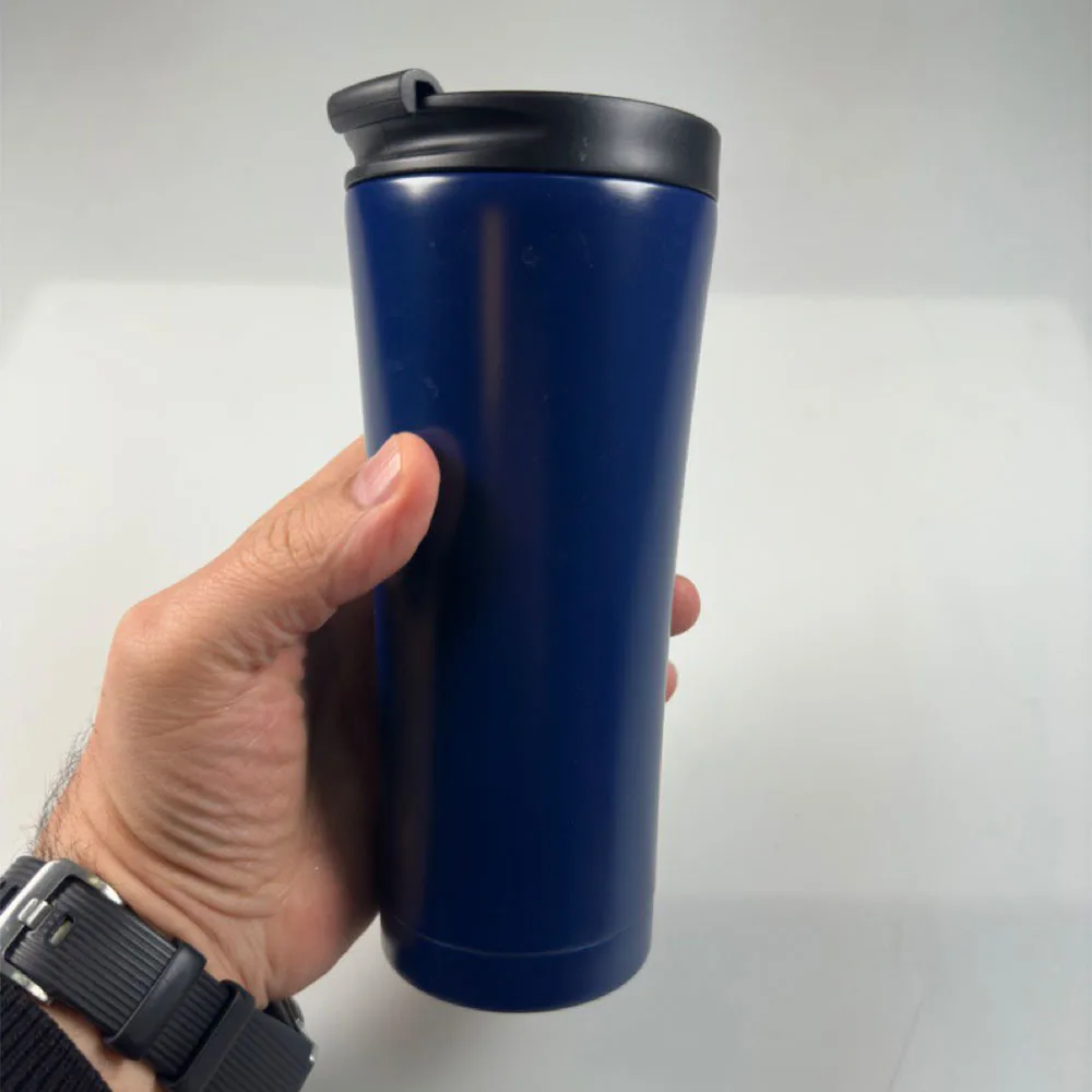 MYA 5320 Blue 500 ML Metal Inner Thermos Cup Portable Vacuum Flask Travel Insulated Cup Temos Capable of Keeping Hot and Cold