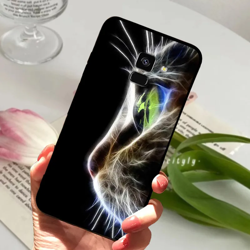 For Samsung Galaxy A8 2018 Case Cool Animals Soft Silicone TPU Phone Cover For Samsung Galaxy A8 Plus 2018 Back Cover Bumper