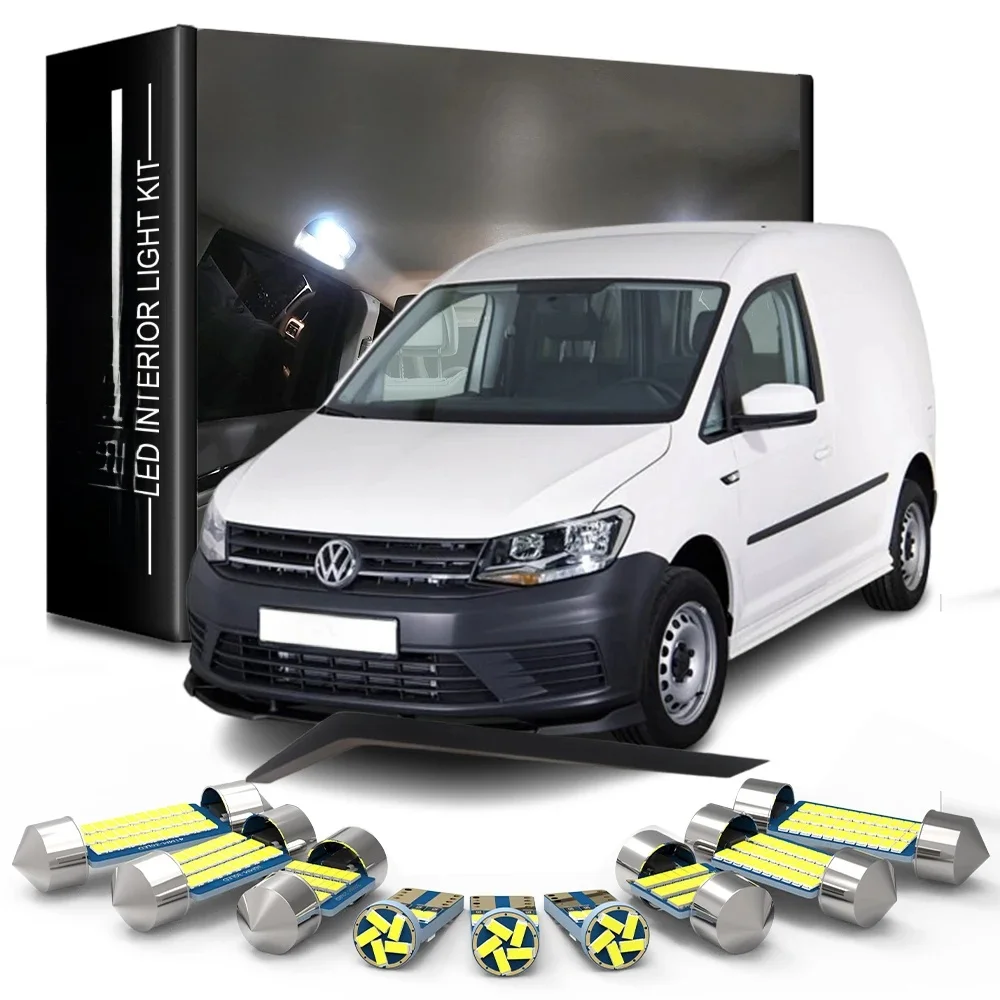 Auto-Zubehör LED-Innenbeleuchtung Canbus für VW Caddy MK3 4 2004-2014 2015 2016 2017 2018 Kuppel-, Lese-, Kofferraum- und Kennzeichenleuchte