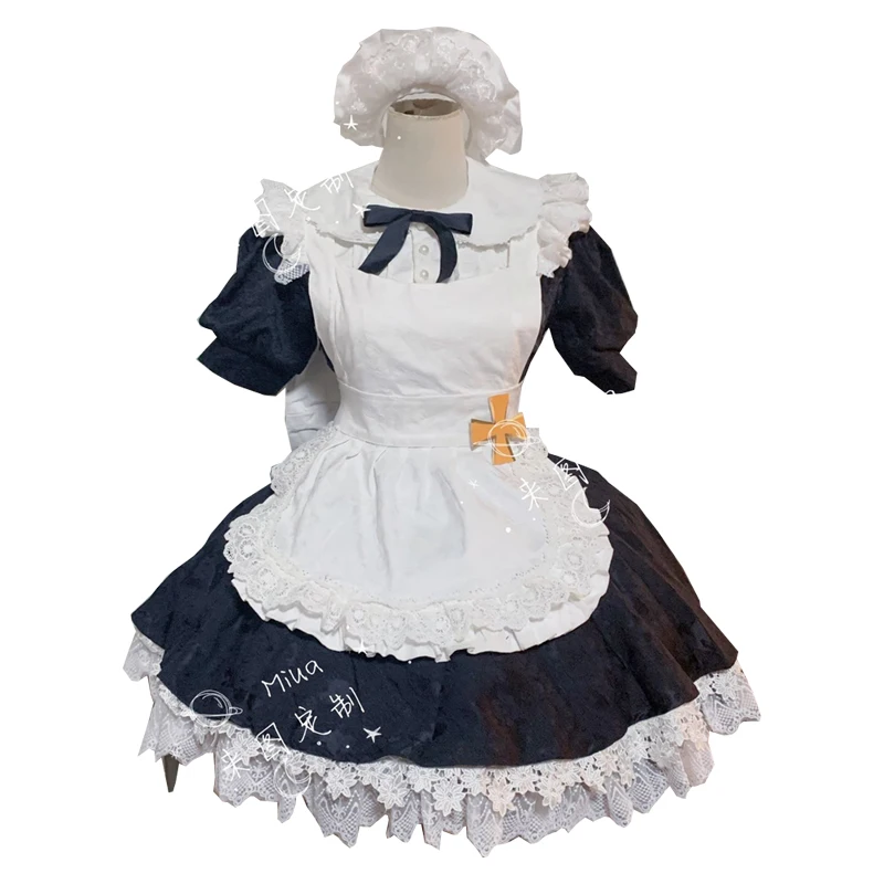 Custom Made Azur Lane Z46 Viese Cosplay Costume Sexy Maid Dress Apron Uniform Women Anime Outfits Halloween Suits Tailor Clothes