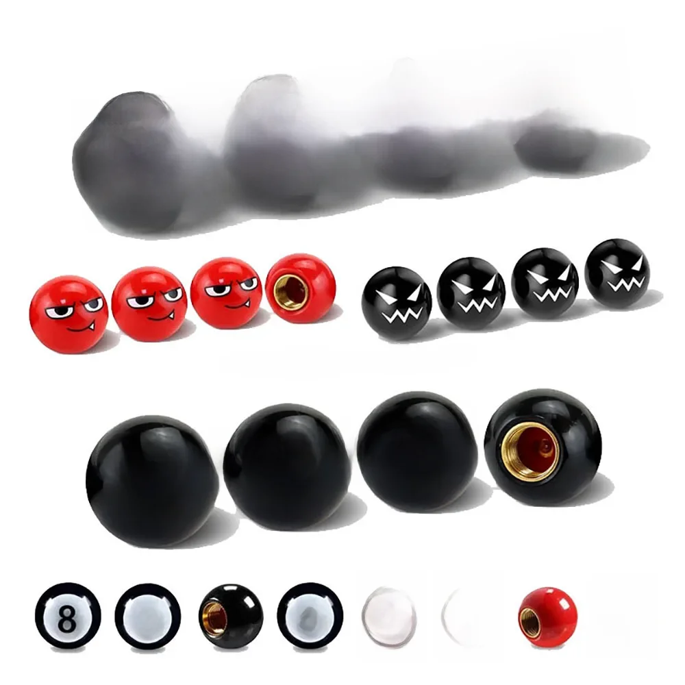 AliExpress NONE 4PCS/Set Universal Wheels Tires Valves Decorative Round Ball Car Van Rustproof Dust Air Leakproof Car Bike Motorcycle Caps Parts