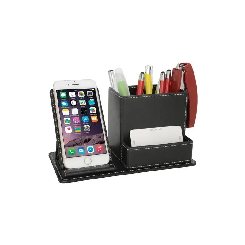 Pen Holder and Card Holder Organizer with Desktop Phone Holder