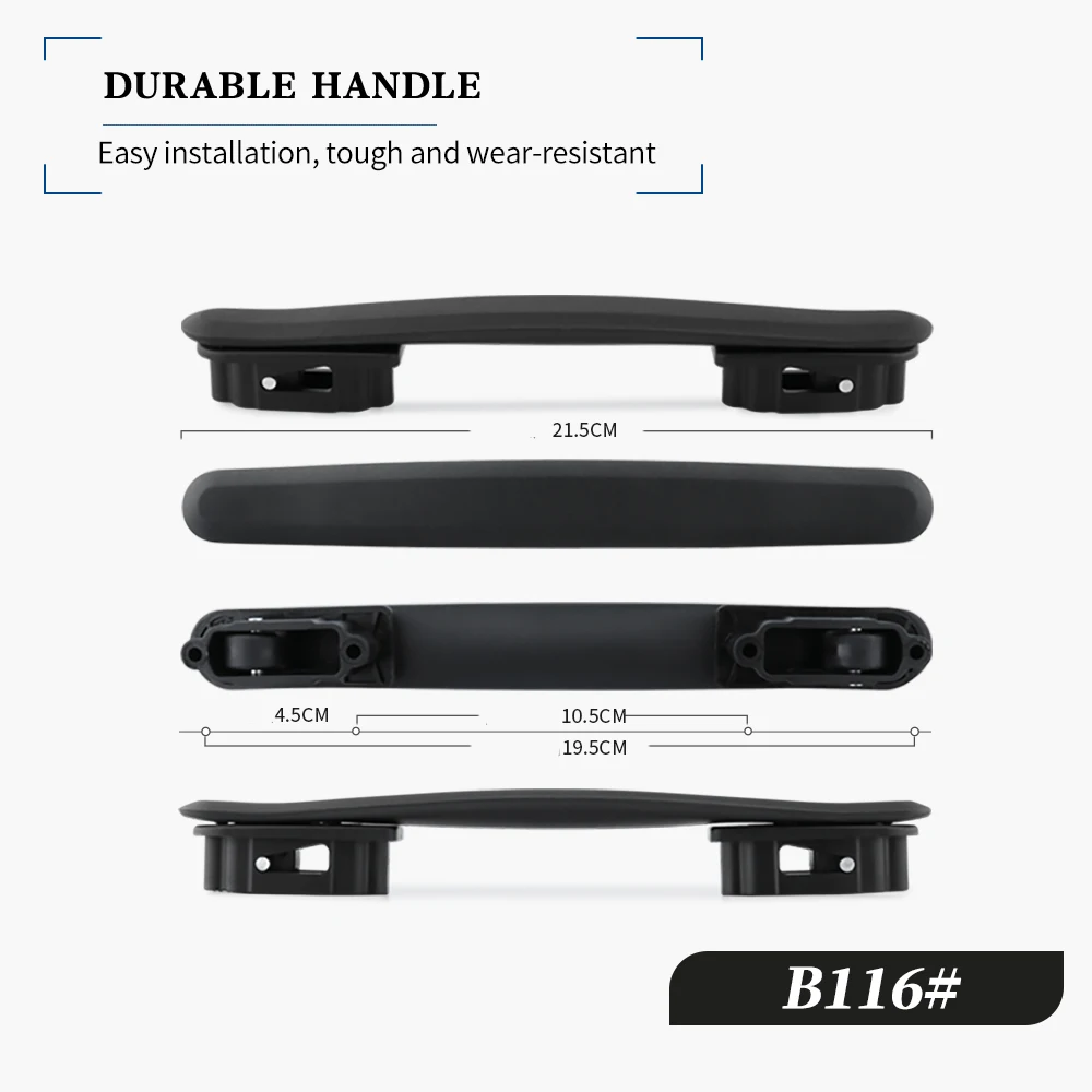 B116 Luggage Accessories Handle Aluminum Frame Luggage Top Universal Carry Handle Travel Luggage Password Case Repair Plastic