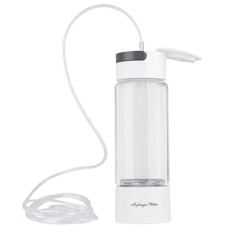 14oz SPE PEM Q10 Hydrogen Rich Water Generator Bottle Glass Cupbody Portable H2 Ionizer inhaler dissolved hydrogen booster