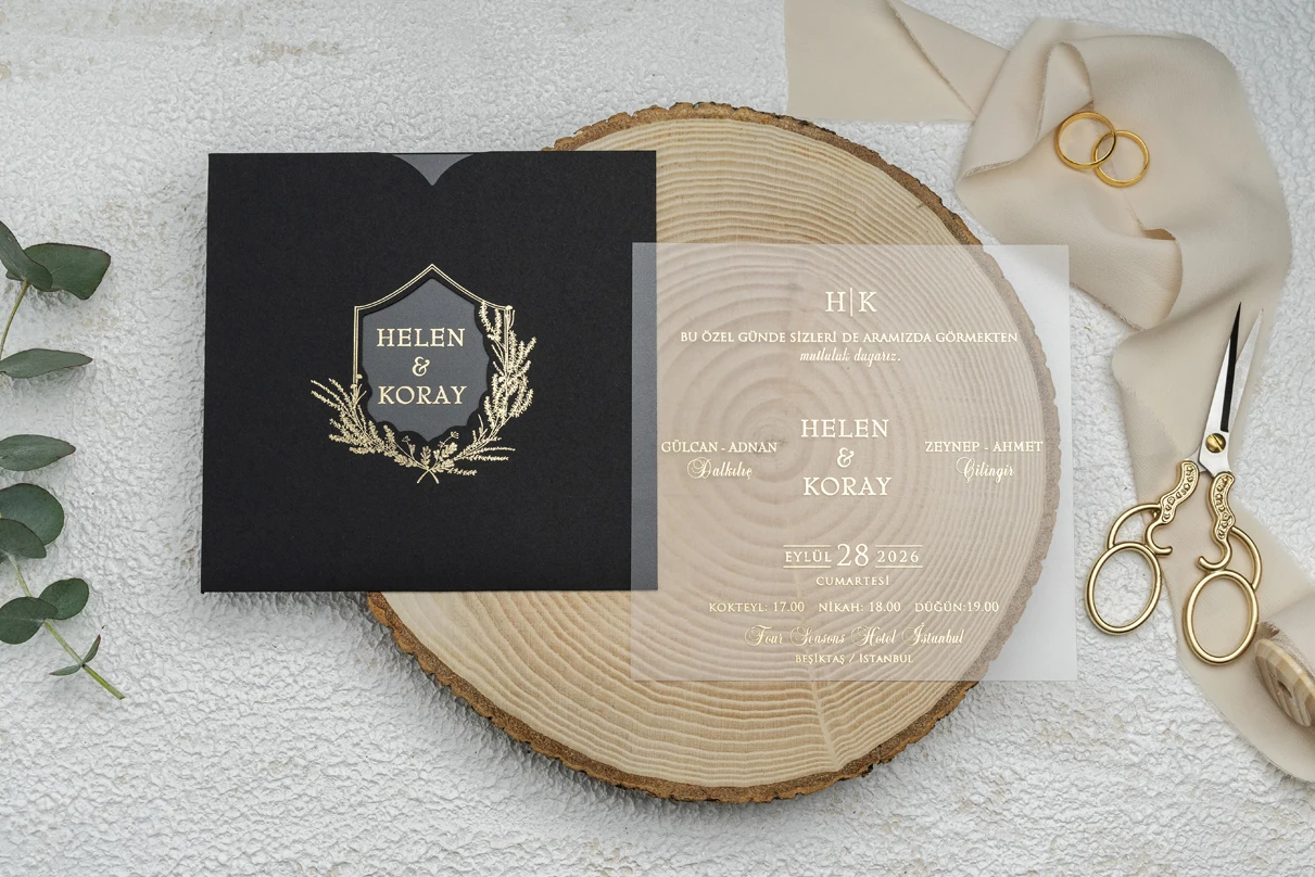 

50 pcs Wedding Invitation, Acrylic Invitations, Acrylic Gold Invitations, Minimalist Design, Clear Acrylic Invitation