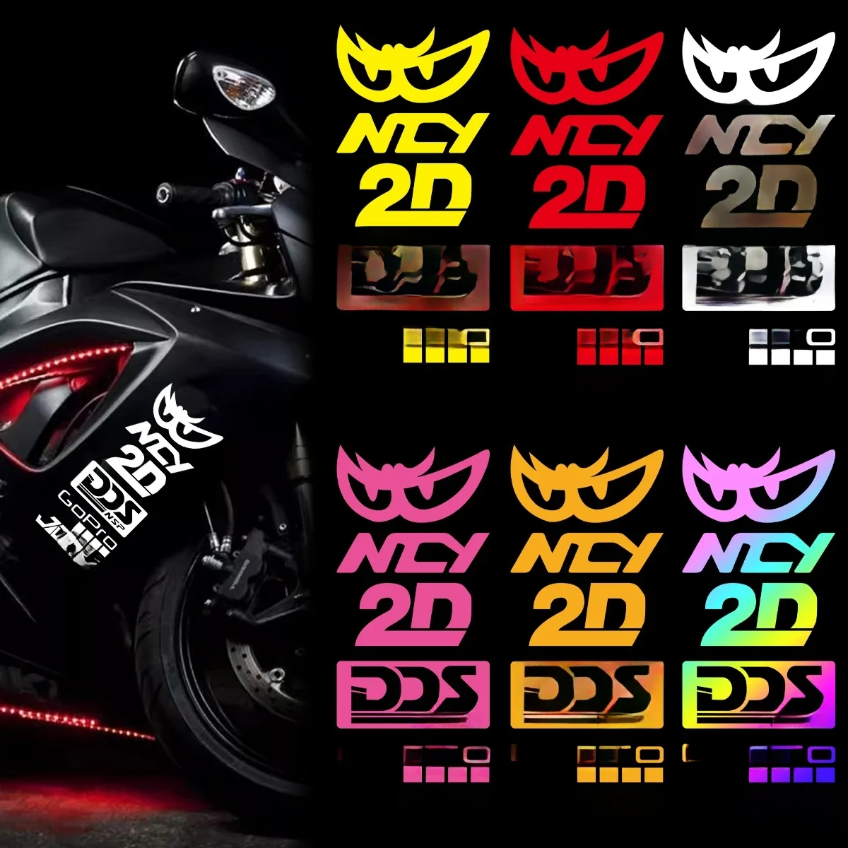 AliExpress NONE Sponsor Racing Decor Stickers Reflective Motorcycle Body Moto Bike Helmet Vinyl Decals Accessories For Kawasaki Z900 Yamaha MT07
