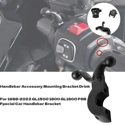 Soporte de montaje para manillar, accesorio para Honda Gold Wing GL1500 1800 GL1800 F6B 1988-2023, portavasos para bebidas, soporte para teléfono GPS