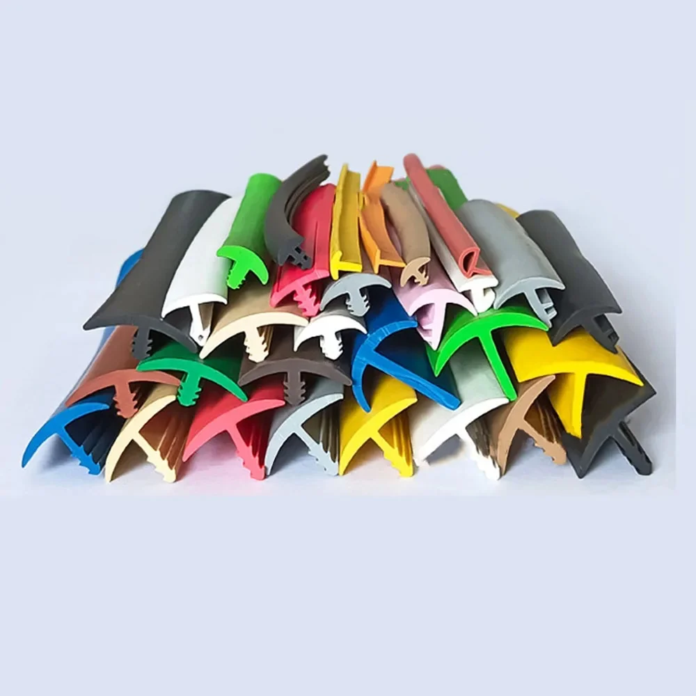Bande d'étanchéité en caoutchouc de Silicone en forme de T, pleine taille, pour porte fenêtre, remplissage d'espace en verre, isolation phonique, étanche, coupe-vent, 1/3/5 mètres