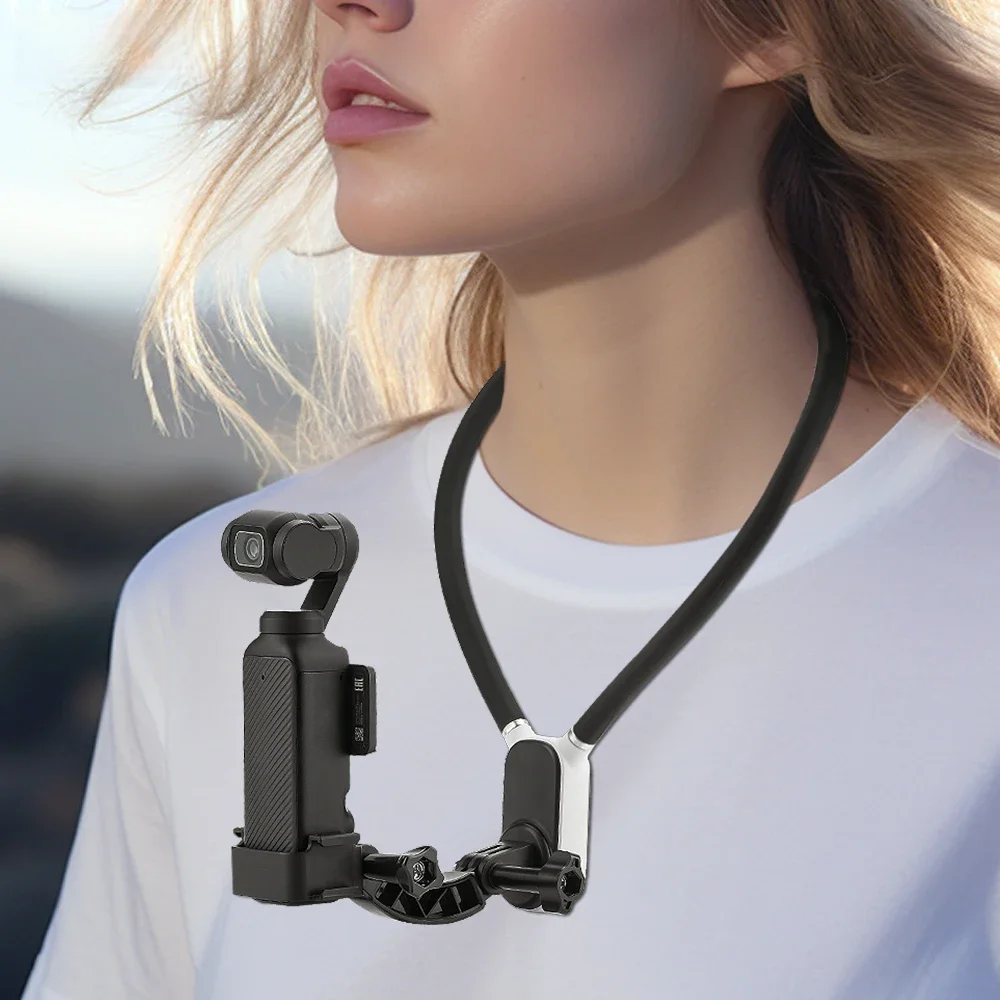 Uchwyt na szyję aparatu BRDRC do DJI Action 5 Pro/Pocket 3/GoPro 13/Insta360 X3 uchwyt do zawieszania POV VLGO akcesoria fotograficzne — zdjęcie 2