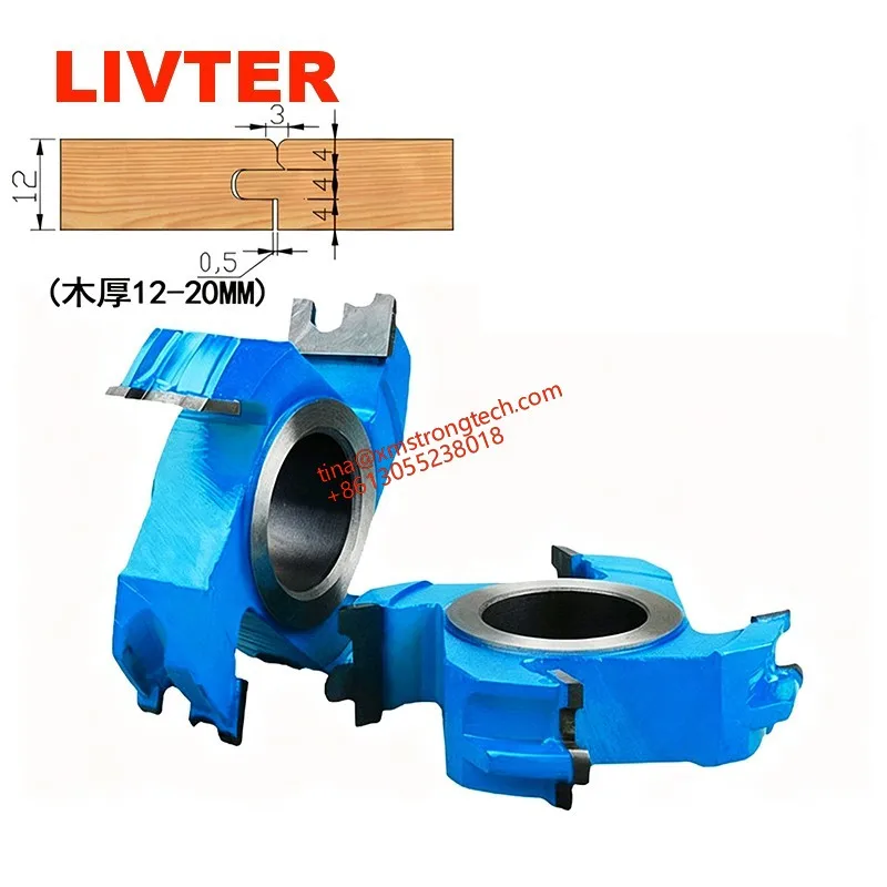 LIVTER Carpentry Tool Solid Wood Board Combination 4 Wings Carbide Tipped Shaper Cutter