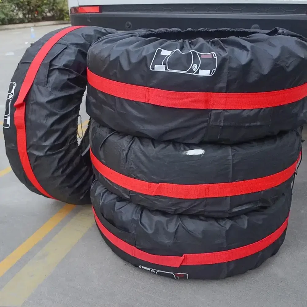 Housse de protection en Polyester pour pneus de secours de voiture, 1 pièce, sacs de rangement pour pneus de roues automobiles, accessoires de pneus de véhicule, protection anti-poussière, style
