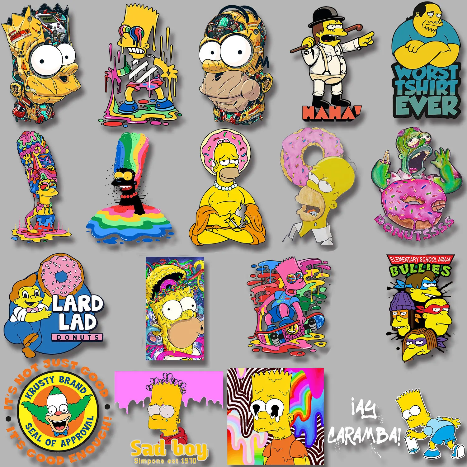 The Simpsons American TV Series Children Cartoon Images Ironing Patches Thermal Transfer Printings Iron on transfers