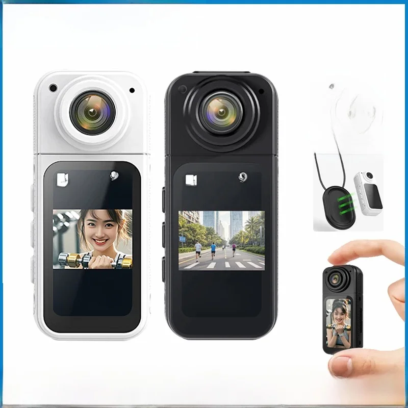 AliExpress luxuglow 2.7K Thumb Camera 1.47 Inch HD Screen 180° Rotate Sports Cycling Recorder Magnetic Attraction Outdoor Pocket Action Camcorder