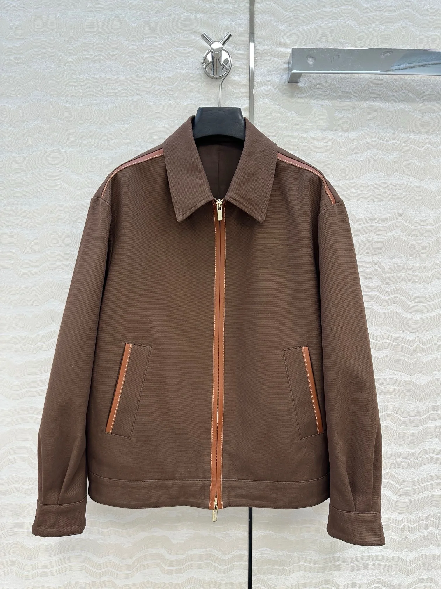 

Women's Intellectual Oversize Lapel Jacket Coat Color Block Leather Trim Slim Fit Sweet Cool Trendy Chic Premium Craftsmanship