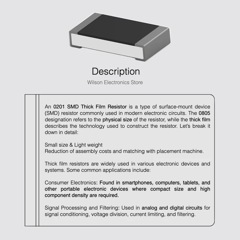 100 PCS/LOT 0201 SMD Chip Fixed Resistor with Tolerance ±5% 22Ω 22R 24R 27R 30R 33R 36R 39Ω 1/20W Film Resistor
