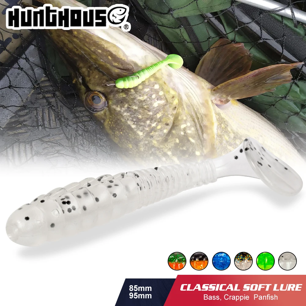 Hunthouse Easy Shiner Shad Zander Baits Silikon 95mm Swimbait zum Angeln auf Barsch Wobbler Pesca Silikon Leurre Lw212