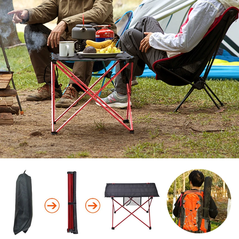 

Outdoor Foldable Portable Tourist Folding Trips Patio Ultra Light Removable Small Backpacking Garden Furniture Tables Household