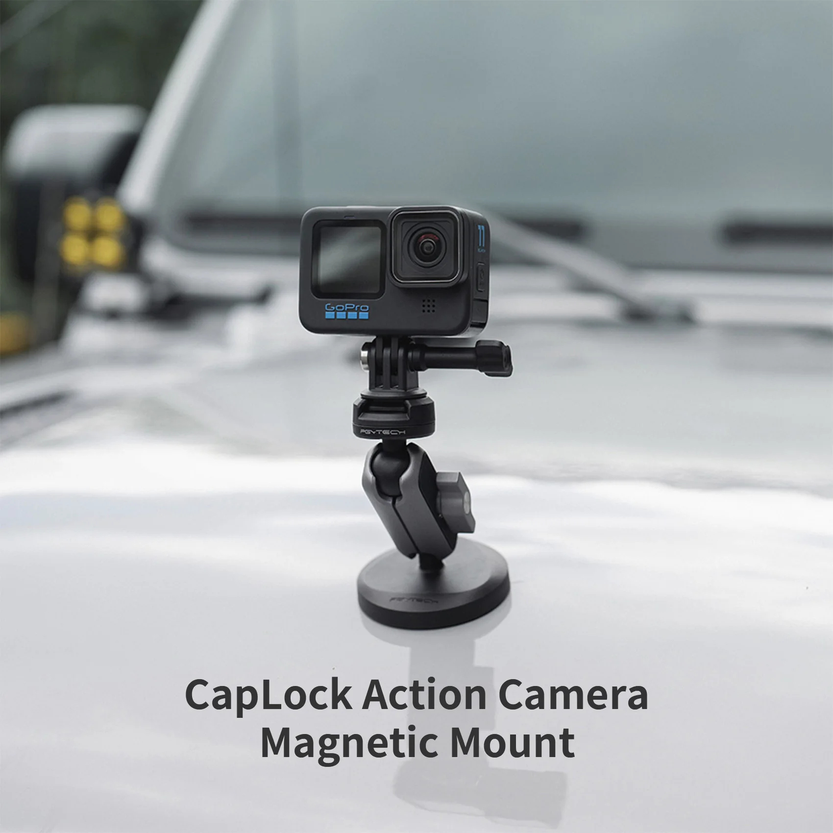 PGYTECH Magnetic Mount Metal Car Surface For Osmo Action 4 3 GoPro Hero 12 11 10 Insta360 X4 Ace Pro X3 Caplock Accessory