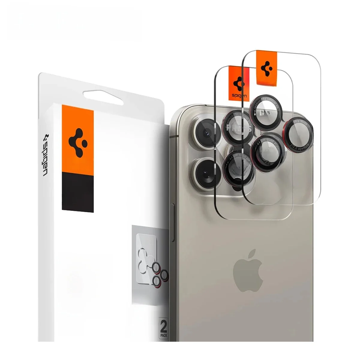 Spigen Series Glas.tr Ez Fit Optik Pro Lens Protector For Iphone Pro Max/16 Pro/15 Pro Max/15 Pro/14 Pro Max/14 Pro Size 16