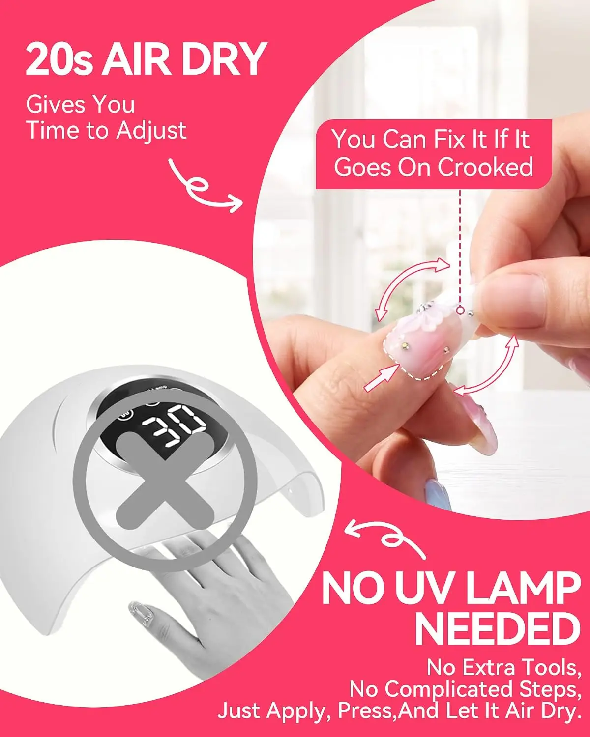 Makartt Semi Solid Nail Glue 5ml 5Pcs Hema Free No UV LED Press On Nails Strong Hold Quick Dry Portable Tube DIY Salon