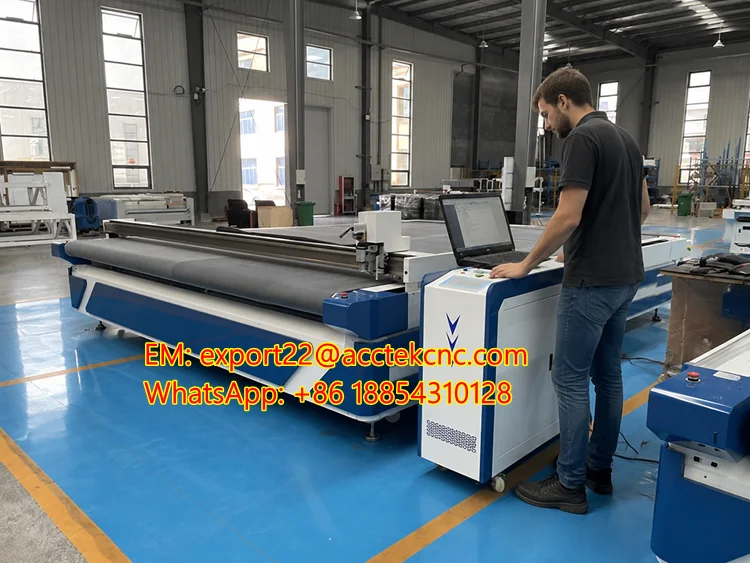 1625 Oscillating Knife Cutter Machine with Auto Feeding CNC Digital Cutting System for Leather Foam Fabric Gasket and Composite