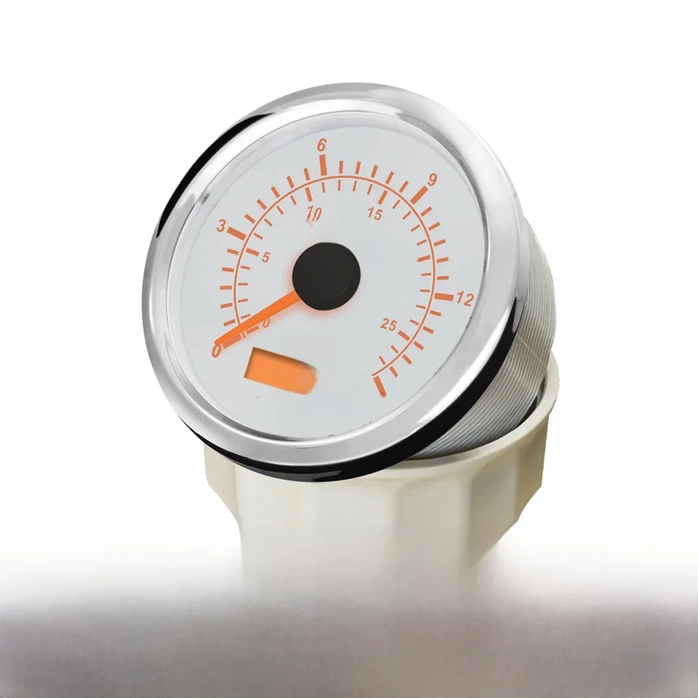 KUS Universal-GPS-Tachometer, Geschwindigkeitsmesser, 15 Knoten, 30 Knoten, 60 Knoten, für Boot, Yachten, 85 mm, mit rot-gelber, verfügbare Hintergrundbeleuchtung