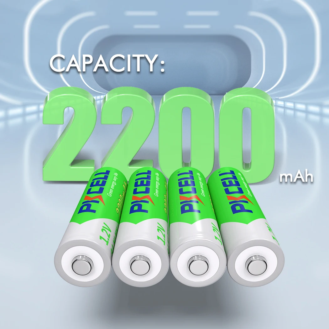 Imagem -04 - Pkcell-nimh 1.2v aa Battery 2200mah Baixa Auto-descarga Baterias Recarregáveis Double a Alta Capacidade 12 Pcs