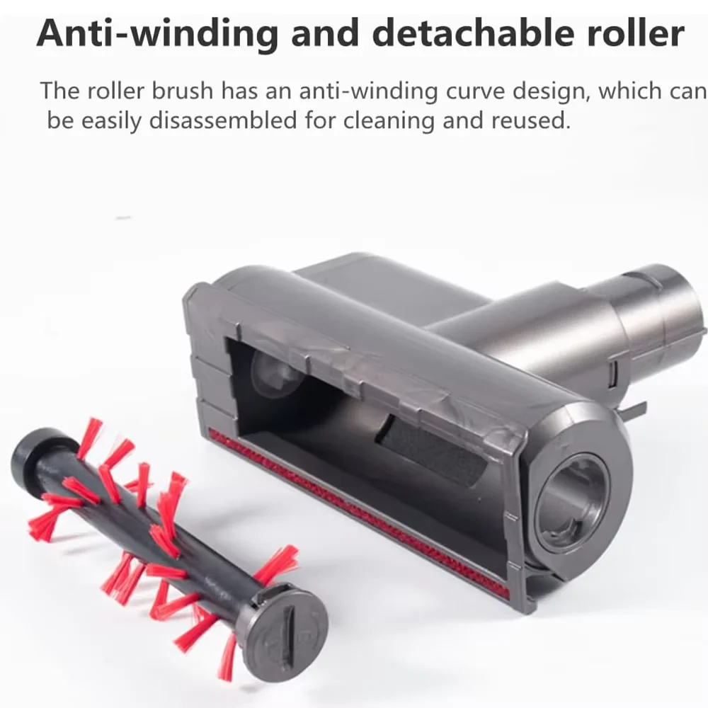 رأس فرشاة أداة بمحرك صغير لدايسون V7 V8 V10 V11 V15 عصا مكنسة كهربائية إزالة العث شفط رئيس استبدال أجزاء #3
