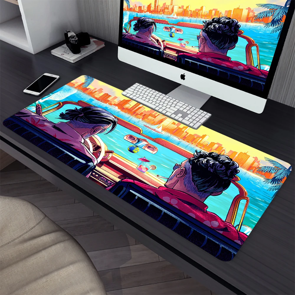 PNL QLF Rapper Singer Large Gaming Mouse Pad Computer Mousepad PC Gamer Laptop Mouse Mat Office Mausepad Keyboard Mat Desk Pad