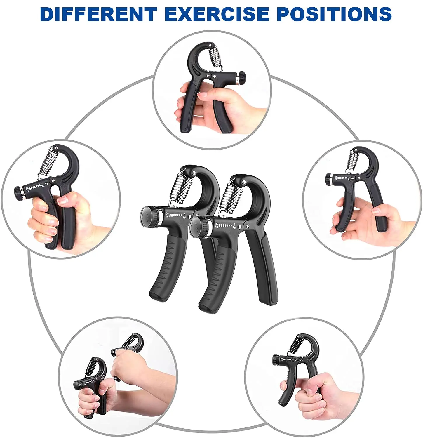 Grip Strength Trainer Adjustable Resistance Fitness Hand Grip Reaction Training Strength Spring Finger Wrist Strengthening Tools