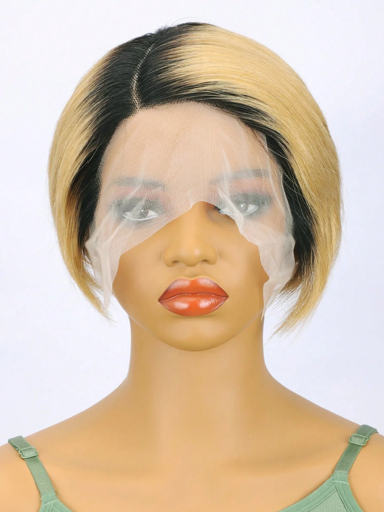 

Выделите парик из натуральных волос на кружеве спереди, прямой короткий боб, парик из натуральных волос на шнуровке, человеческие волосы 1B/27 блондинка, прямой короткий парик