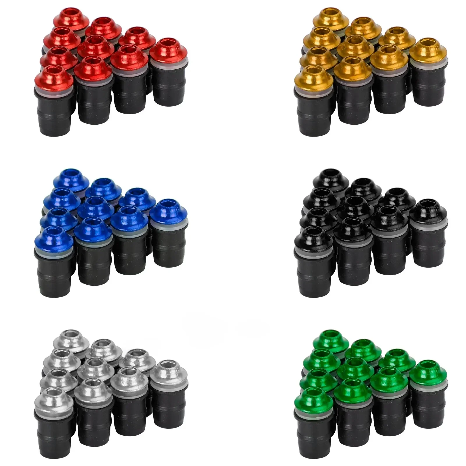 Topteng-Boulons d'écran de moto en aluminium M5x16mm et caoutchouc Well Kg pour Honda, 10 pièces