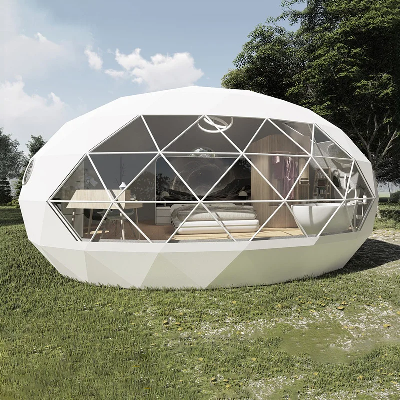 Transparent Egg-shaped Hotel Tent Outdoor Camping Starry Sky Tent Hotel Homestay Creative Spherical Tent Manufacturer Cabin